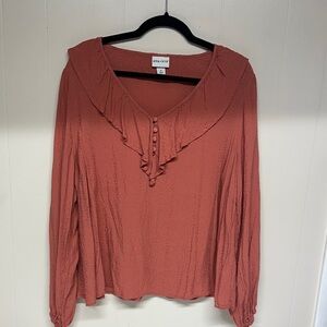 Ava & Viv Women's Rust Blouse